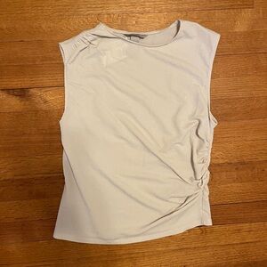 H&M Ivory Scrunch Tank Top